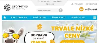 Zebra-shop.cz website